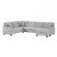 Canapé modulaire polyvalent en velours côtelé avec repose-pieds et rangement intégré-1298919983