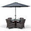 Karas 4 - Person Wicker Patio Dining Set with Round Table , Cushions Included-39926002