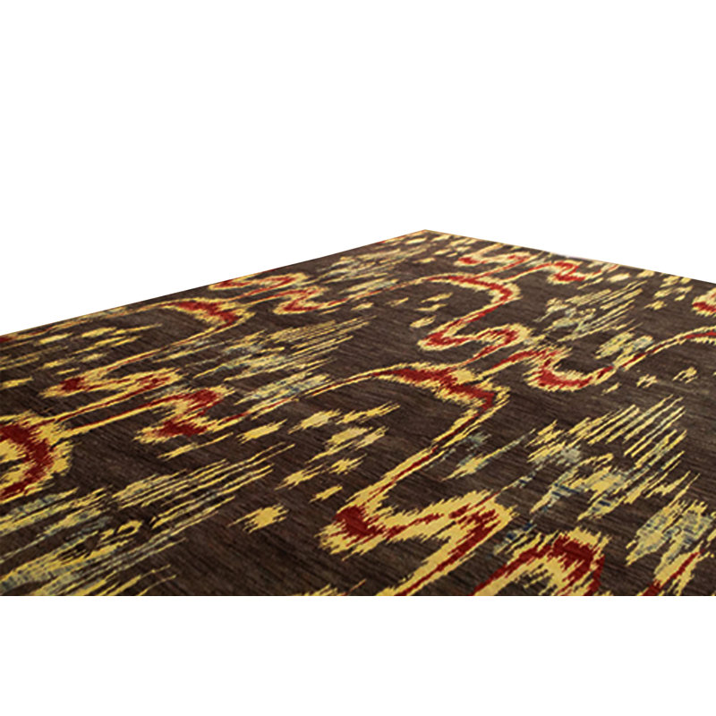 Wool Abstract Area Rug, Rectangle 8' x 9'11"