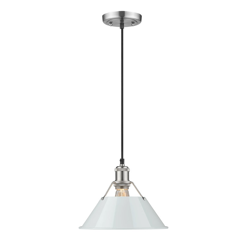 Weatherford 1 - Light Pendant, Pewter, 130" H x 10" W x 10" D, Dusky Blue