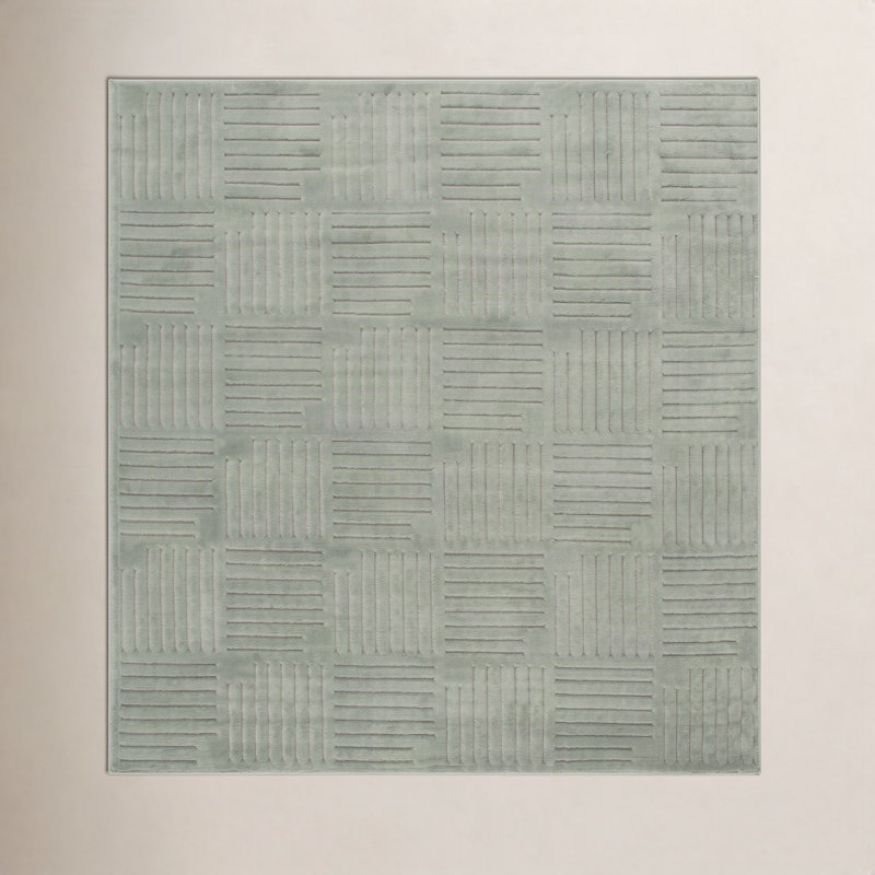 Mirissa Performance Solid Color Rug, Square 6'7"