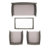 Wood Wicker 4 - Person Patio Conversation Set with Cushions-1287702887