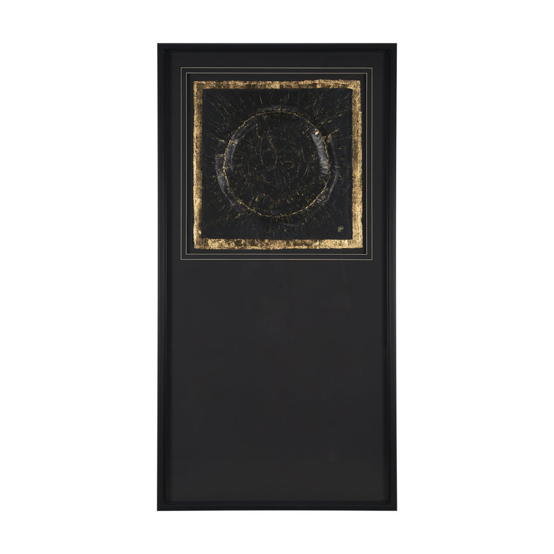 Caldera Black a Handmade Original, encadrée sous verre, Caldera Black, Noir, Noir