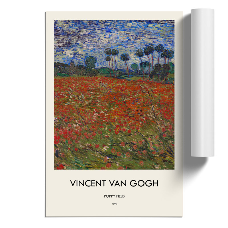 Poppy Field by Vincent Van Gogh - No Frame Print, 59cm H x 42cm W x 0.1cm D