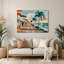 Art mural en métal brun, "Coastal Modern Beach Life"-533614175