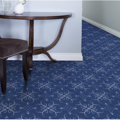 Carreau de vinyle rétro de 1,5 po x 12 po - perle bleu marine