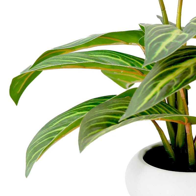 Plante auriculaire artificielle en pot 16 po