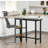 Modern Bar Table Accent Console Serving Buffet with Side Storage Shelf