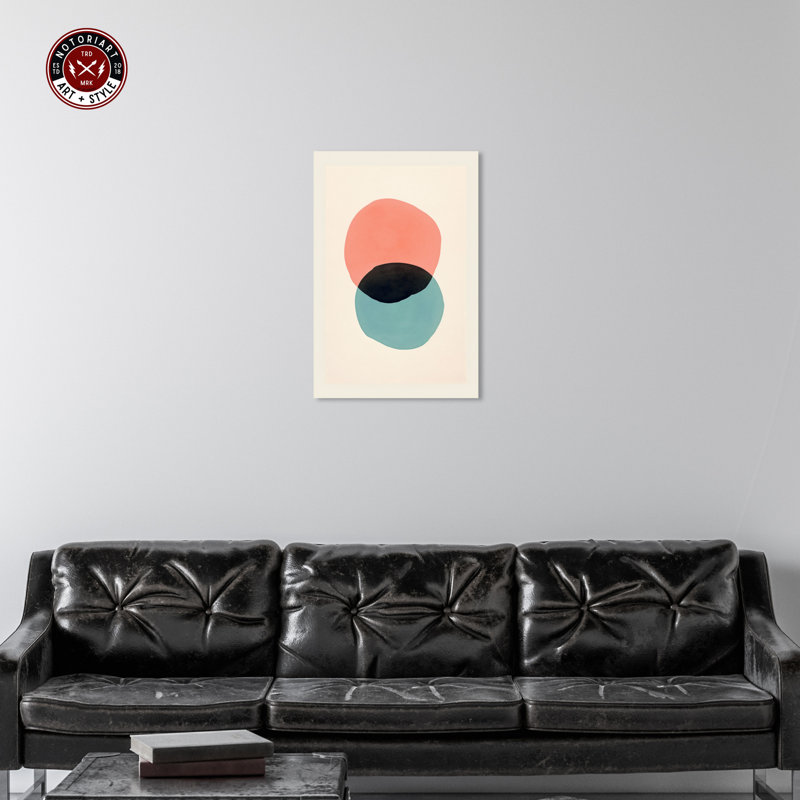 «Neutral Intersection Retro Abstract Wall Art» par Notoriart, H 30 po x l 20 po, Toile tendue