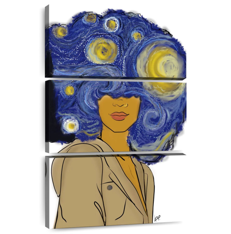 Shrineworth Afro Starry Night, H 50 po x l 32 po