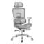 Chaise de bureau ergonomique en filet avec accoudoirs 5D et repose-pieds rétractable-133429481