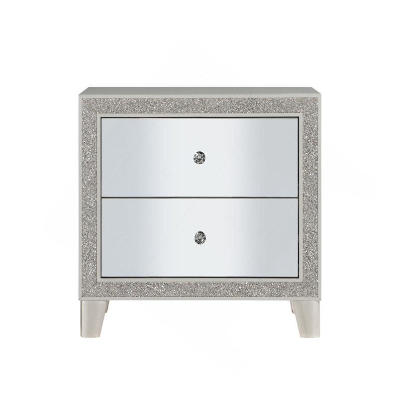 Table de chevet à finition miroir Sliverfluff
