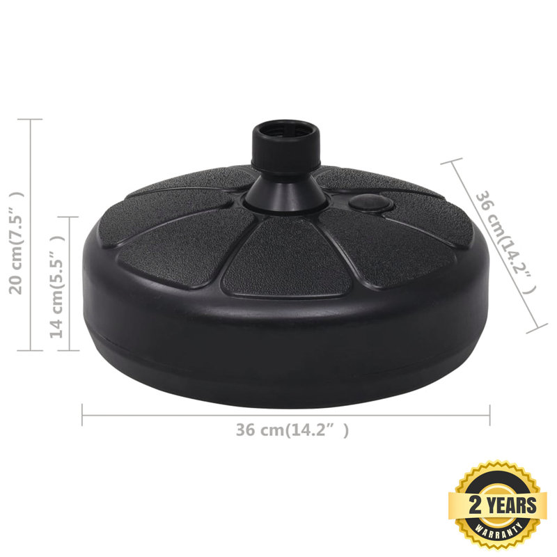 Aimiee 1.1kg Plastic Free Standing Umbrella Base
