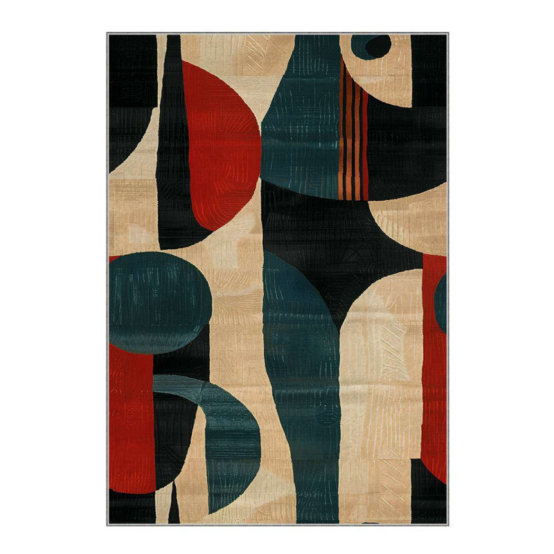 Soft Non-Slip Area Rug, 50 x 60 cm (1.6 x 2.0 ft), 60% Cotton & 40% Polyester | Machine Woven, Digital Print, No Pile, 0.3 in Thick | Washable at 86°F, Perfect for Living Room & Bedroom Decor