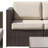 Baecher 5 - Person Wicker / Rattan Outdoor Sectional Seating Group ( Fully Assembled ) with Cushions and Aluminum Fire Pit Table-1437977169-1358160954