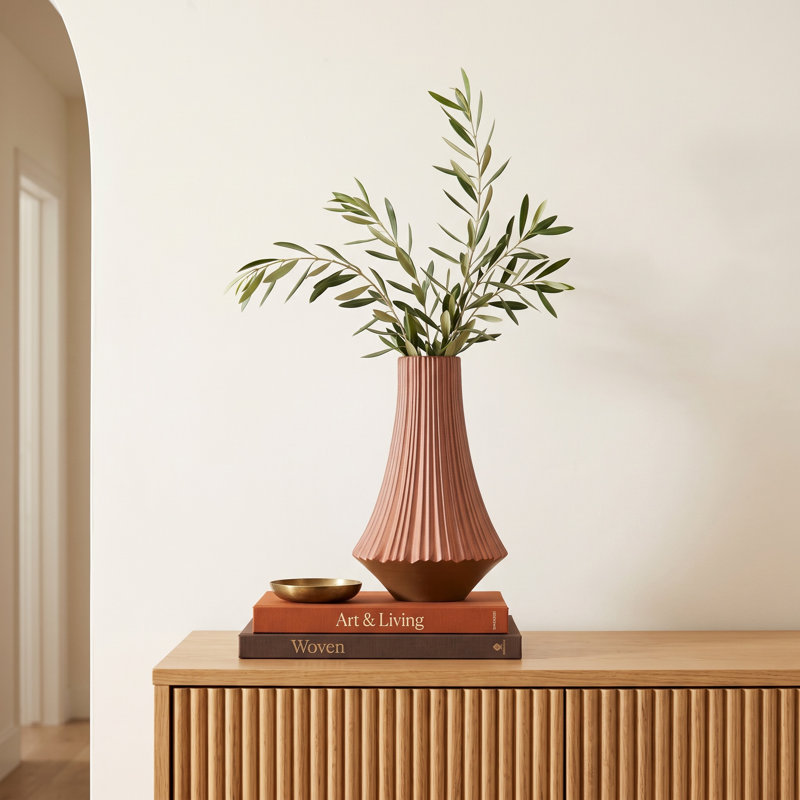 Olivier Orange 13" Ceramic Table Vase