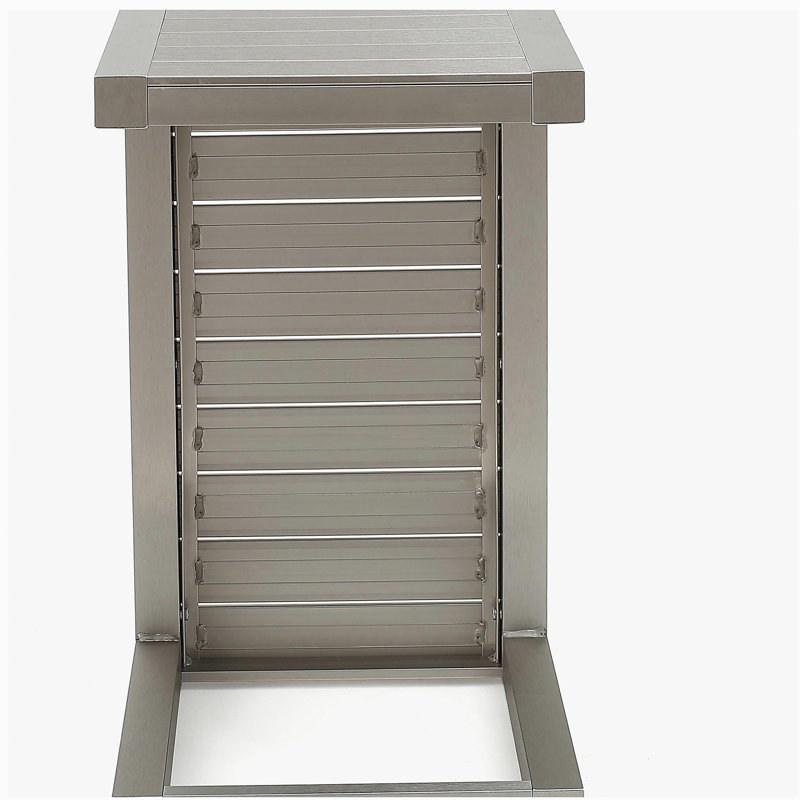 CAPE CORAL ALU C-SHAPED TABLE, SIlver