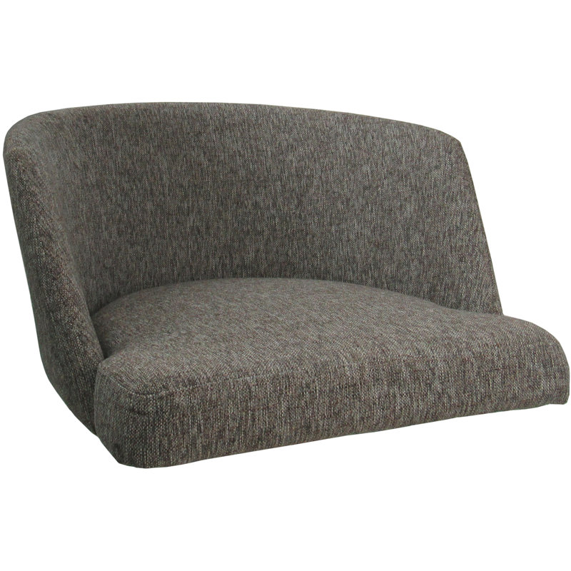 Tabouret de bar pivotant en métal 30 po avec base Warren, Gray Polyester, Blanc