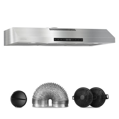 VENFAN Stainless Steel 600 CFM Convertible Under Cabinet Range Hood