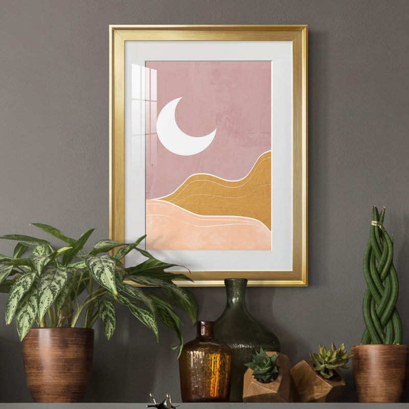 Sedona Moon - impression encadrée, H 22,5 po x l 30,5 po x P 1,5 po, Or