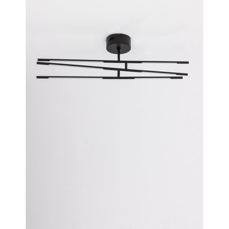 LED Semi Flush Mount, Black
