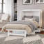 Commode escamotable Andriena avec matelas de 15 cm, rangement et chargeur intégré-327205591-327205588