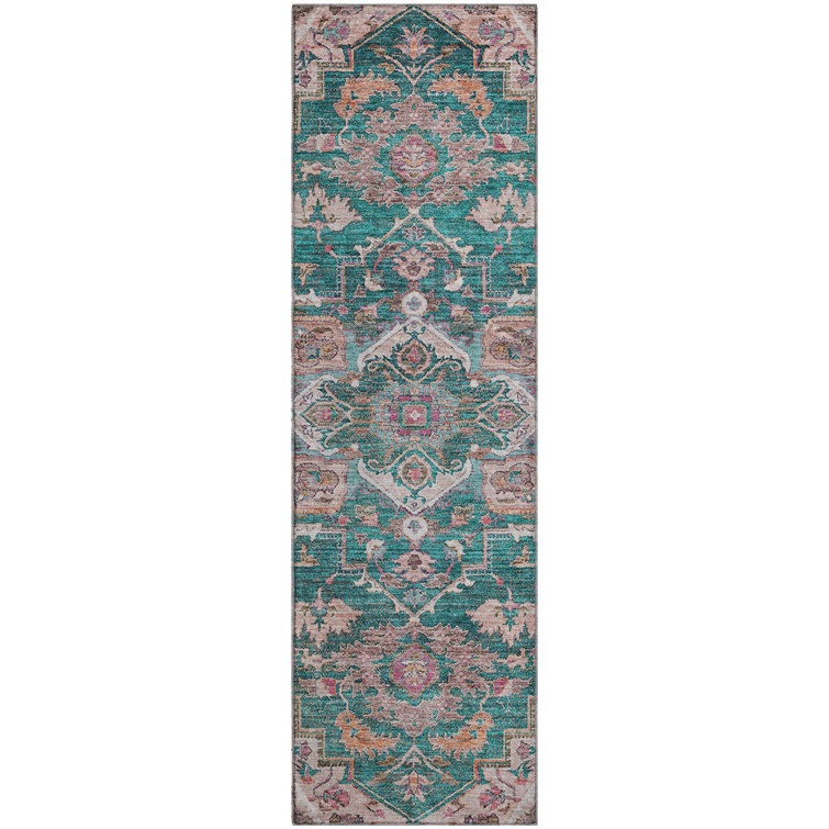 Premium Machine Washable Prisco Emerald Rug