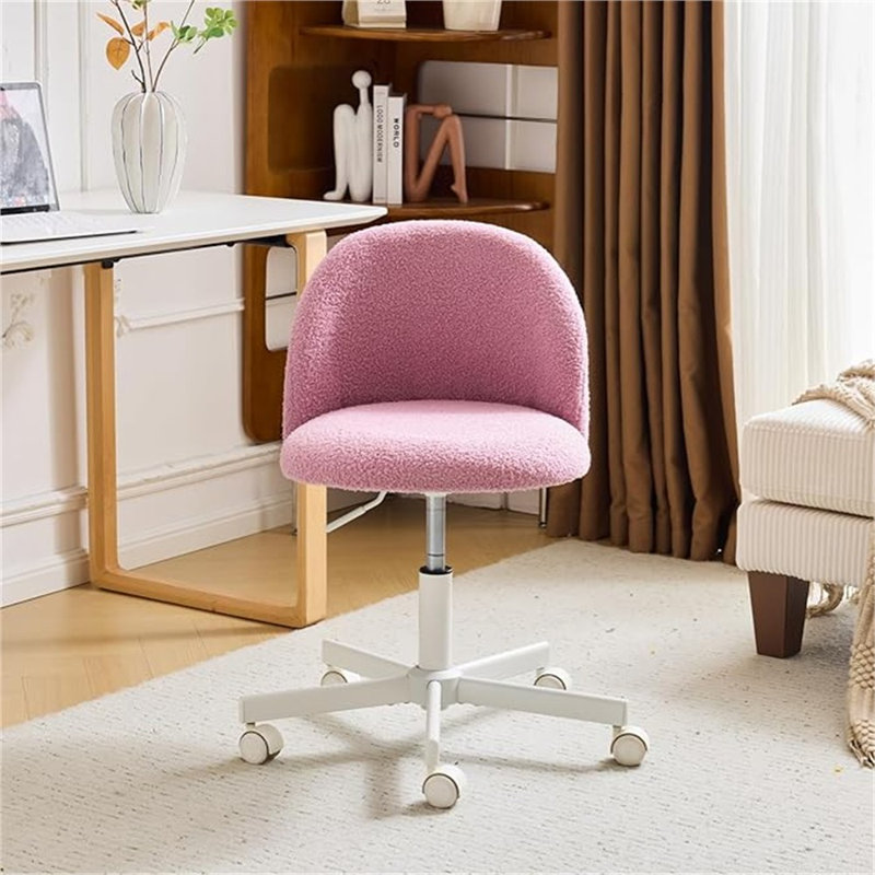 Mignon fauteuil de bureau sans accoudoirs VINGLI, Rose lilas