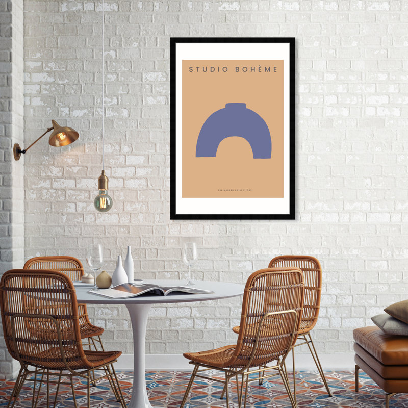 Minimal Purple Vase Collection Poster by Oliver Gal, 38" H x 26" W, Black