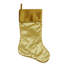 Chaussette de Noël 20,5 "à paillettes dorées avec manchette en velours de coton