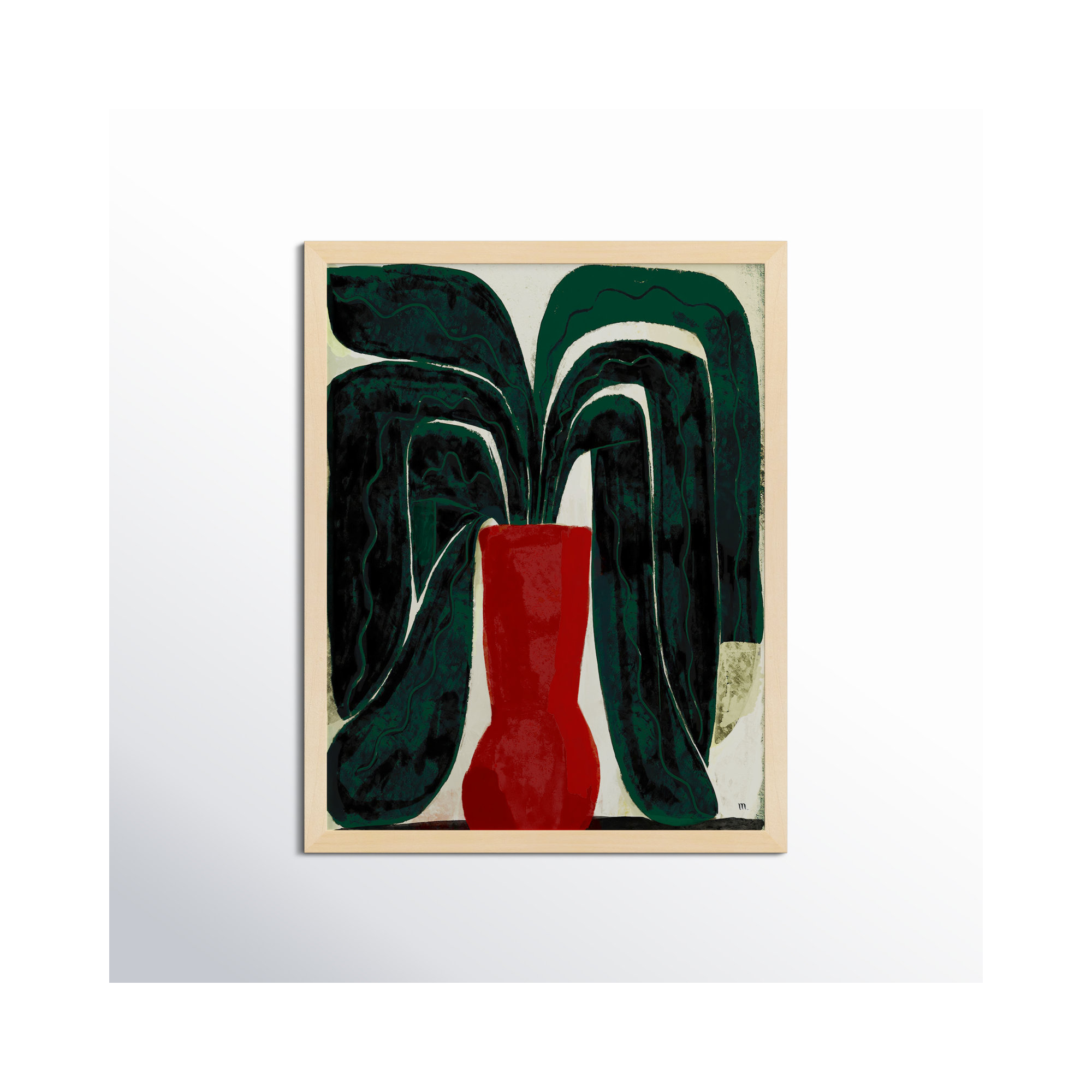 Plant #8 by StudioM, 38" H x 30" W x 1.25" D, Brown