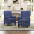 Upholstered Pushback Recliner with Rivets-1913237039
