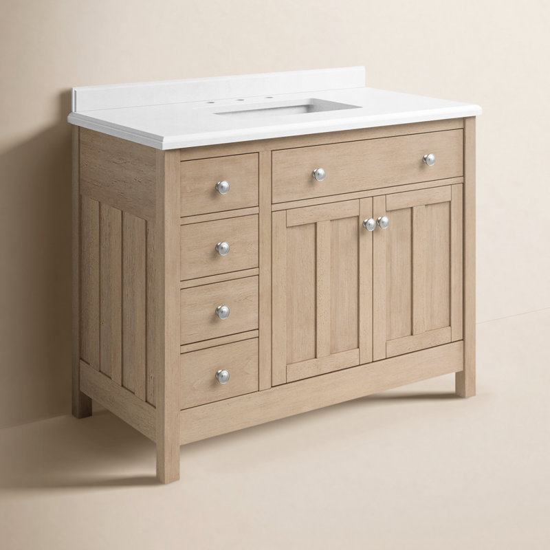 Ensemble de meuble-lavabo simple 42 po OVE Decors Newcastle, Bouleau Sahara
