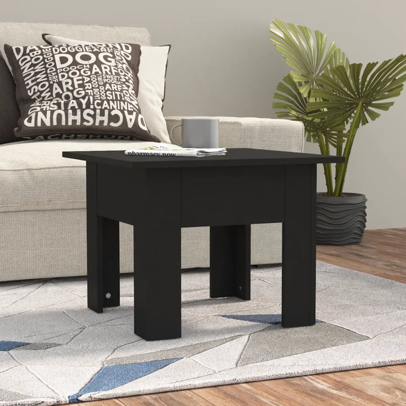 Coffee Table 55x55x42 cm Engineered Wood, Black