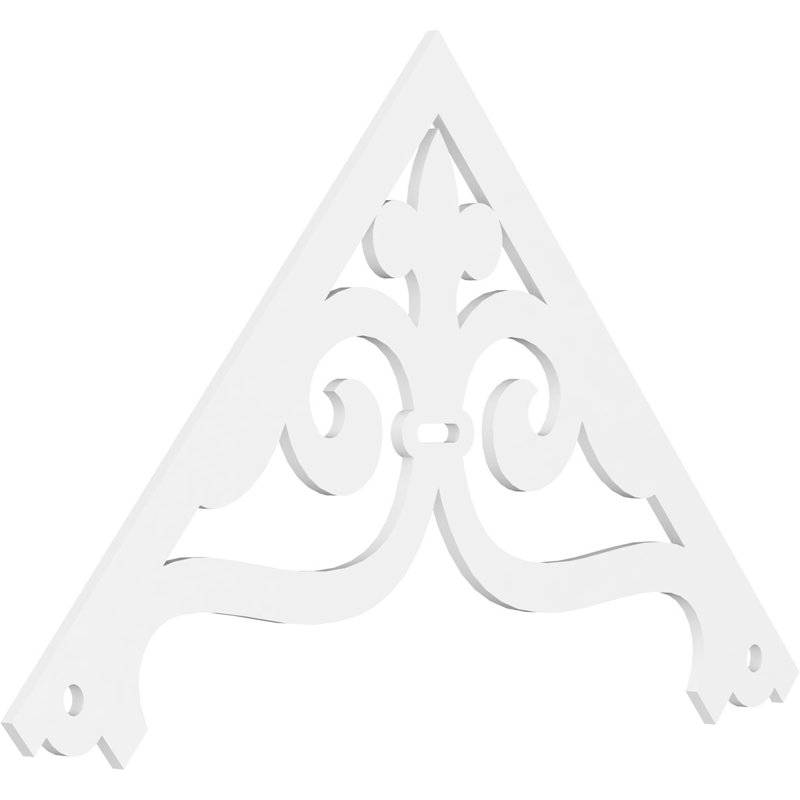 Pignon en PVC de qualité architecturale Finley, H 42 po x l 72 po x P 1 po, 14 / 12
