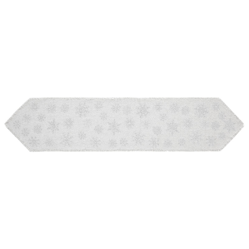 Chemin de table Yuletide, Blanc antique, 60 po x 12 po