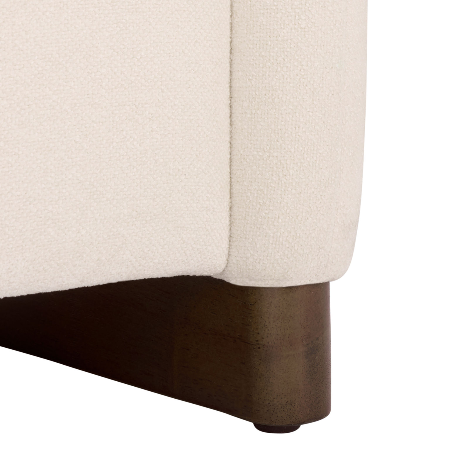 51" Linen Entryway Bench, Creme