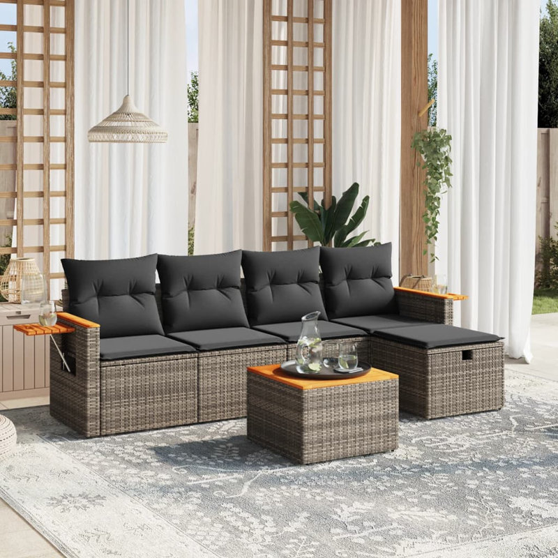 Ensemble de canapé de jardin Vidaxl gris