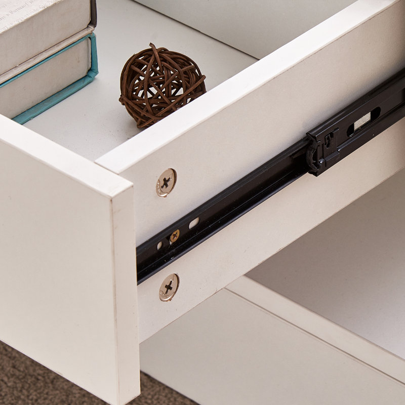 Modern High Gloss Coffee Table LED with 2 Drawer Storage for Living Room