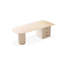 Bureau blanc en demi-cercle fritté blanc + bois manufacturé avec 3 tiroirs-108643981