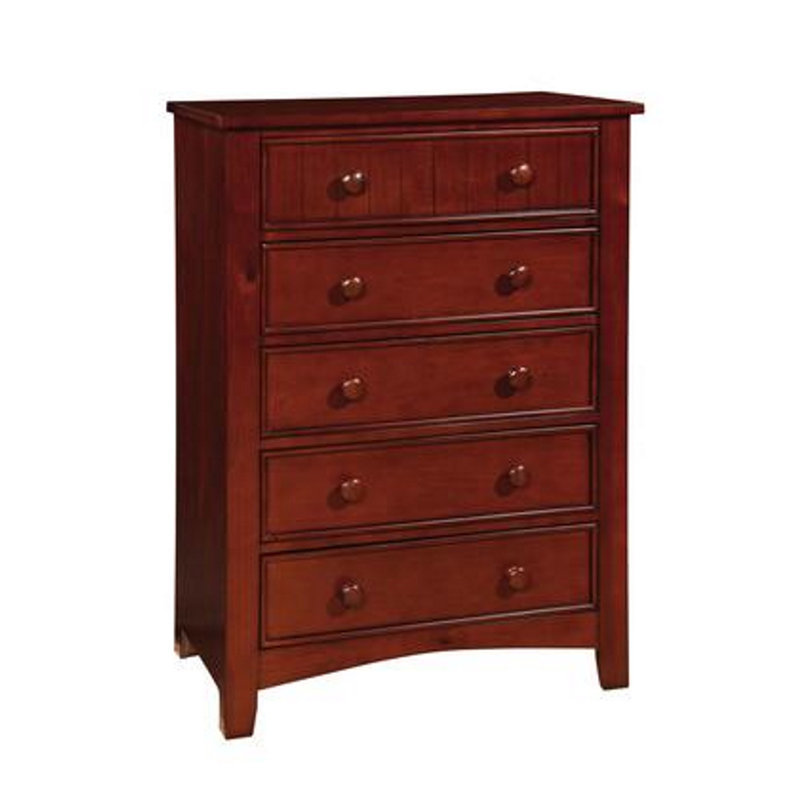 Commode 5 tiroirs Wapakoneta, Cerisier