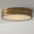 16" W x 3.25" H Integrated LED Flush Mount in Aged Brass with Soft White Glass Diffuser