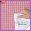 Édredon rose à motif pied-de-poule-124117086