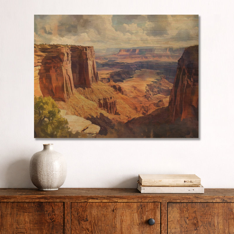Décoration murale Canyonlands Painterly View - Southwestern, 24" H x 32" W, Rectangulaire