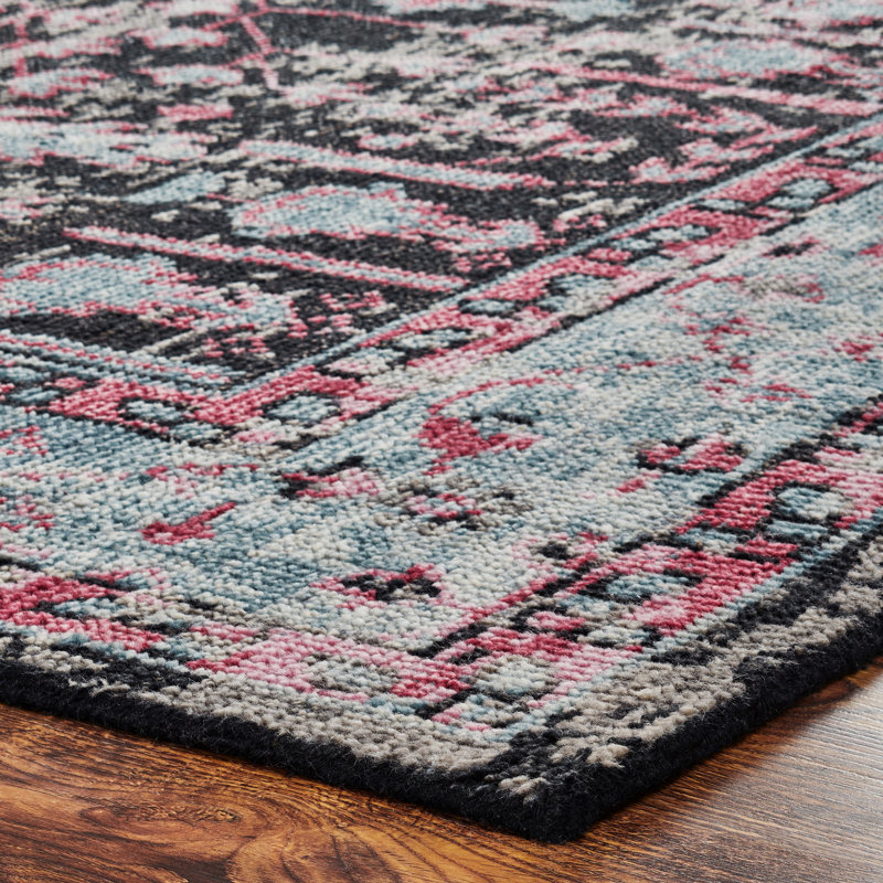 Lukin Hand Knotted Wool Oriental Area Rug, Rectangle 3' x 5'