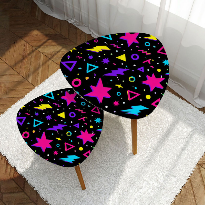 Ensemble de 2 tables basses gigognes Triangle