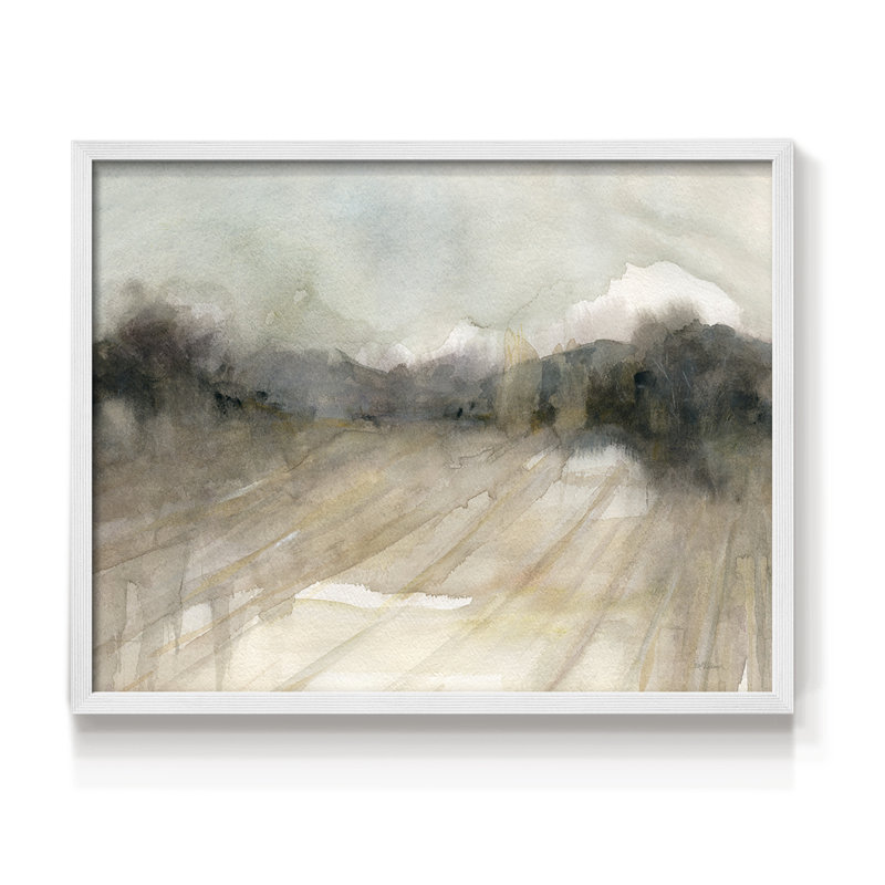 Champs abstraits - impression encadrée - redéfinissable, H 11 po x l 14 po, Blanc