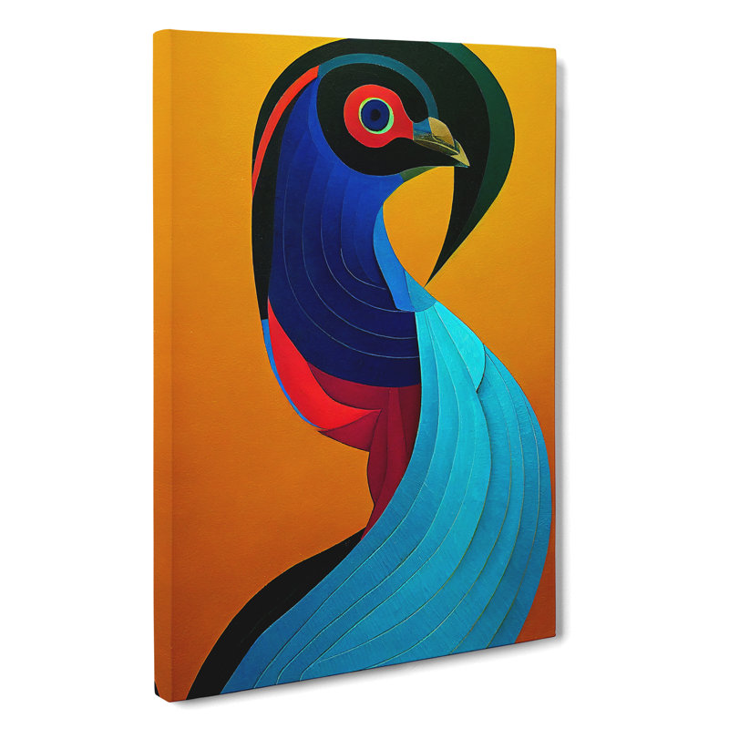 Peacock Abstract No.4 - Wrapped Canvas, 50cm H x 35cm W x 3cm D