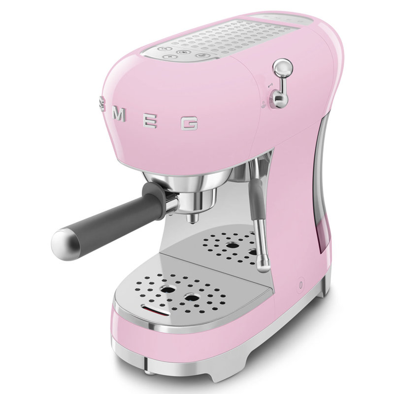 SMEG Manual Espresso Machine, Pink