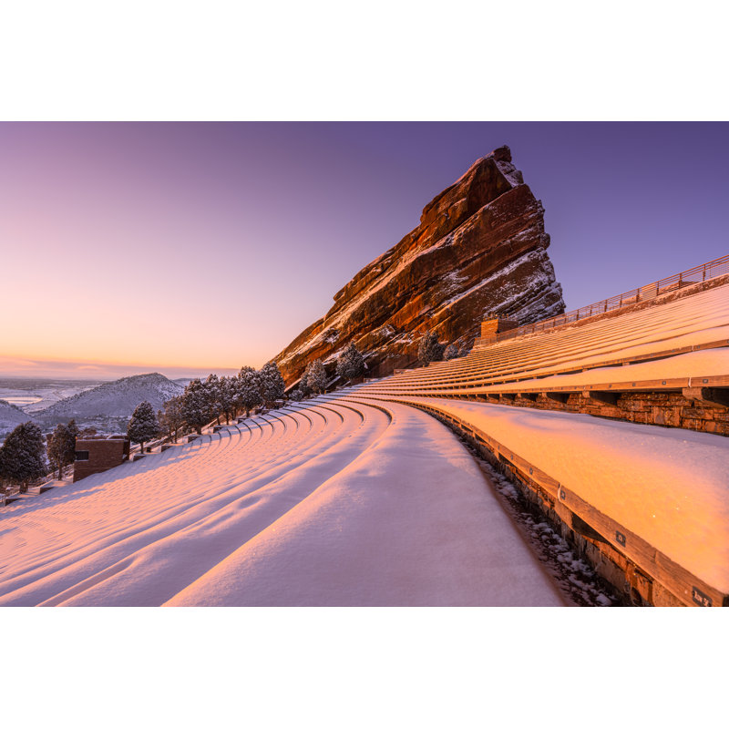 Red Rocks Winter Sunrise by Brittany Teuber - Wrapped Canvas Print, 20cm H x 30cm W